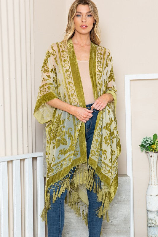 Make A Wish Kimono Lime