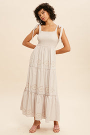 Natural Linen Daisy Dress