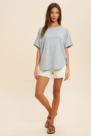 Leigh Chambray Tee