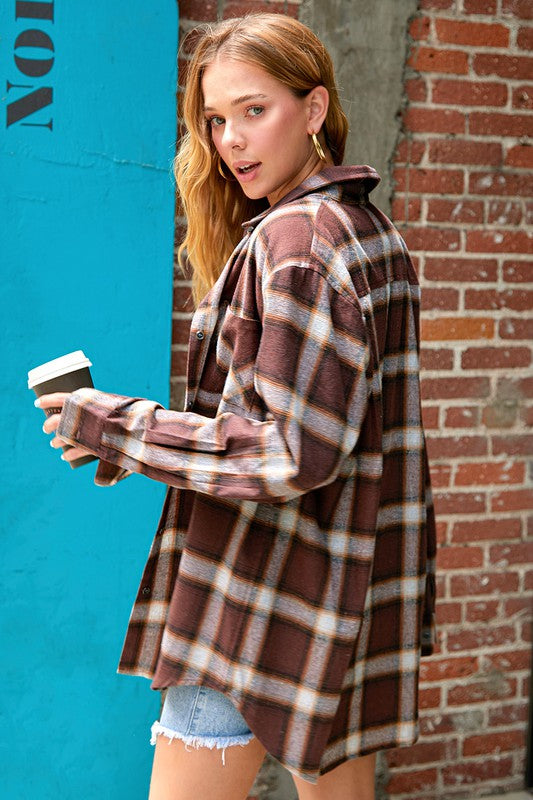 Shelly Chocolate Plaid