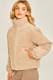 Cara Khaki Puffer Jacket