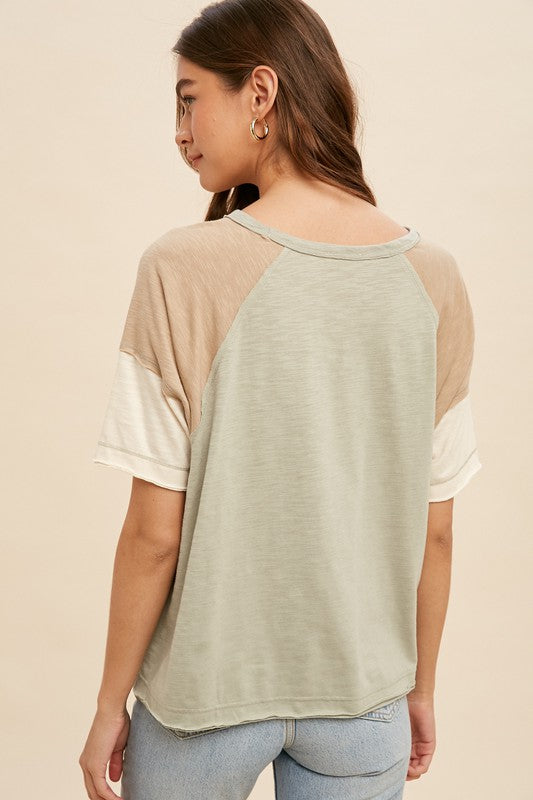 Sage Colorblocked Tee