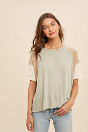 Sage Colorblocked Tee