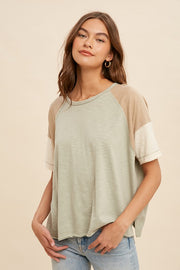 Sage Colorblocked Tee