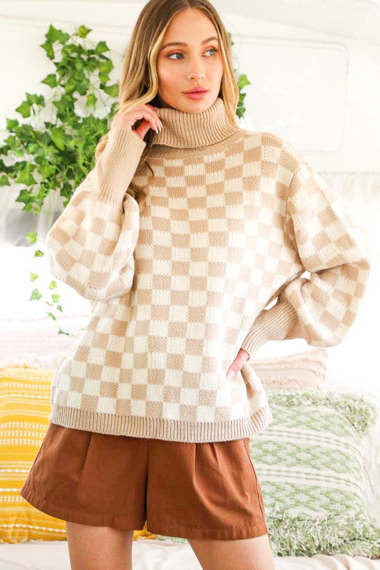 Chessa Checkered Sweater