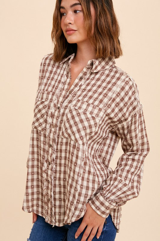 Craig Mocha Button-down