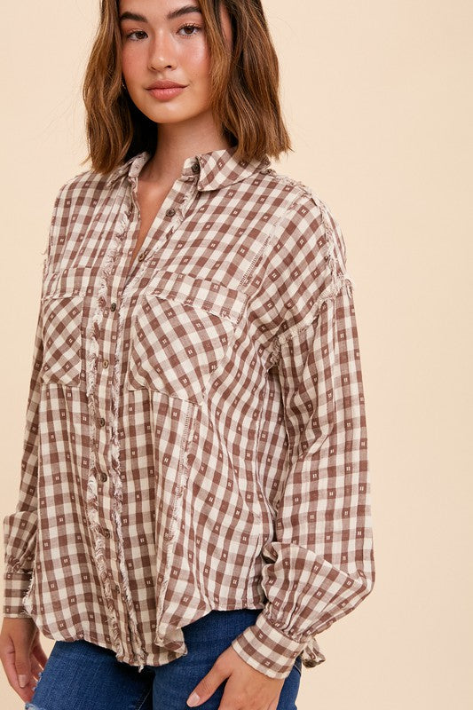 Craig Mocha Button-down