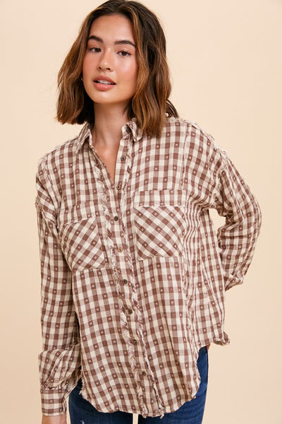 Craig Mocha Button-down