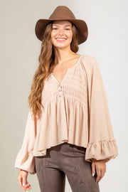 Monica Beige Blouse