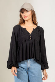 Monica Black Blouse