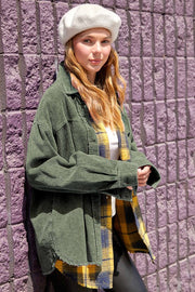 Misty Olive Corduroy Jacket