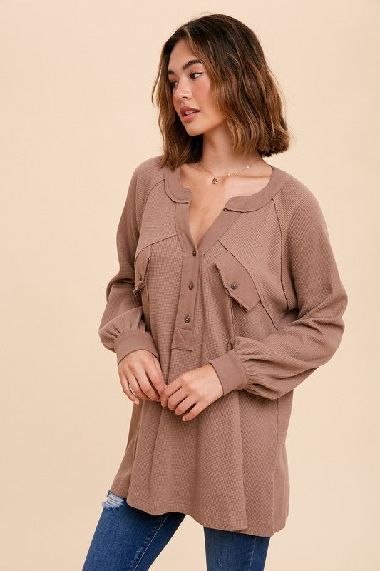 Truffle oversized Henley