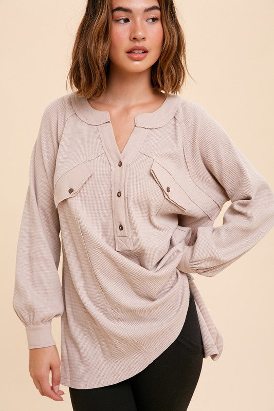 Iris Oatmeal Blouse