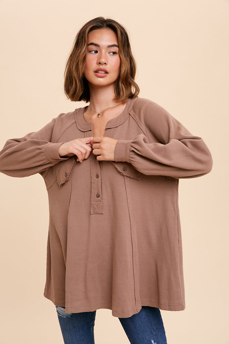 Truffle oversized Henley