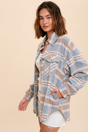 Remy Slate Plaid Shacket