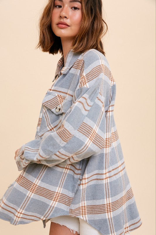 Remy Slate Plaid Shacket