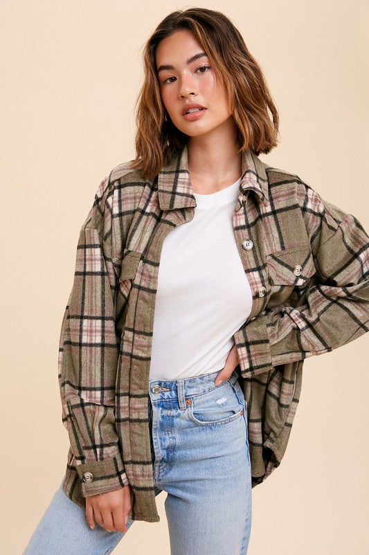 Remy Green Plaid Shacket