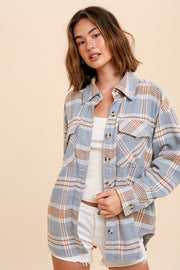 Remy Slate Plaid Shacket