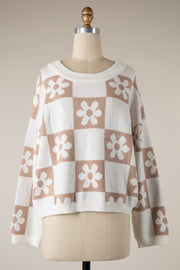 Daisy Check Sweater