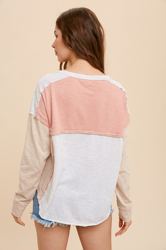 Peachy Colorblocked Tee