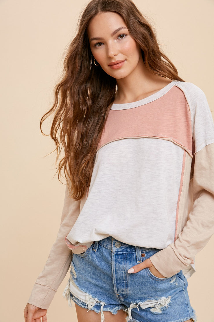 Peachy Colorblocked Tee