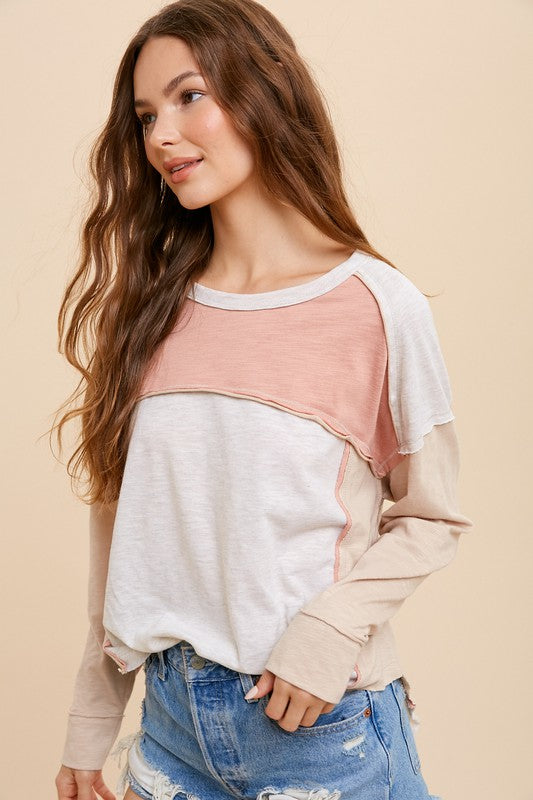 Peachy Colorblocked Tee