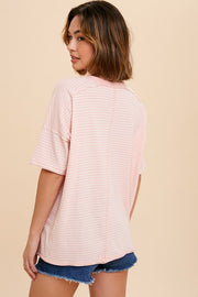 Melissa Pink Striped Tee