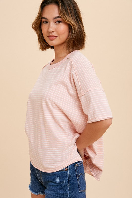 Melissa Pink Striped Tee