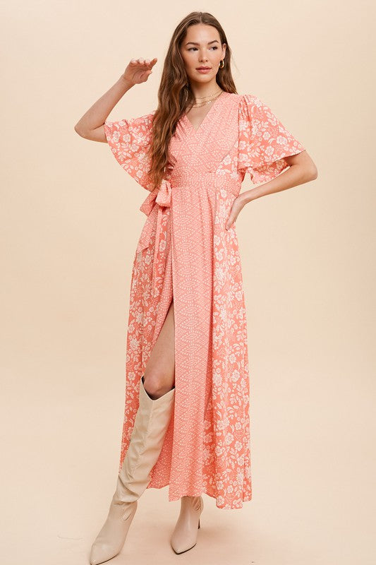 Peaches Wrap Dress