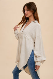 Lily Linen Button-down