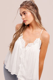 Layla Ivory Lace Tank