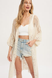 Carly Crochet Lace Kimono