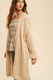 Mocha Balloon Oversized Cardigan