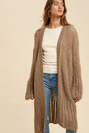 Taupe Oversized Cardigan