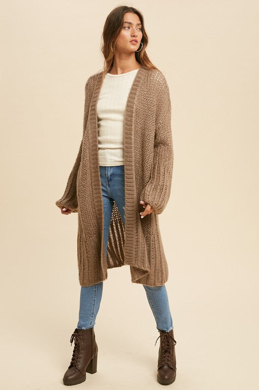 Taupe Oversized Cardigan