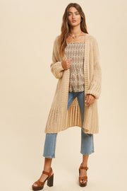 Mocha Balloon Oversized Cardigan