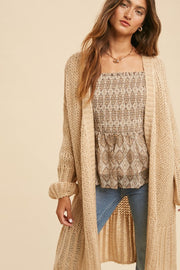 Mocha Balloon Oversized Cardigan