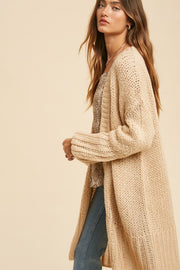 Mocha Balloon Oversized Cardigan