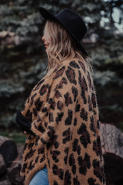 Camel Leopard Poncho