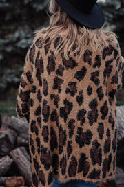 Camel Leopard Poncho