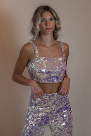 Disco Nights Sequin Crop Top