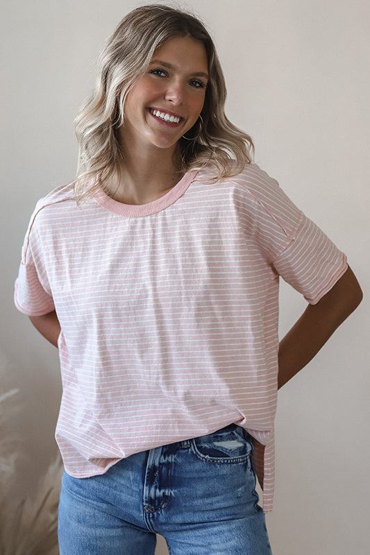 Melissa Pink Striped Tee