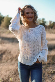 Ivory Eyelet Sweater