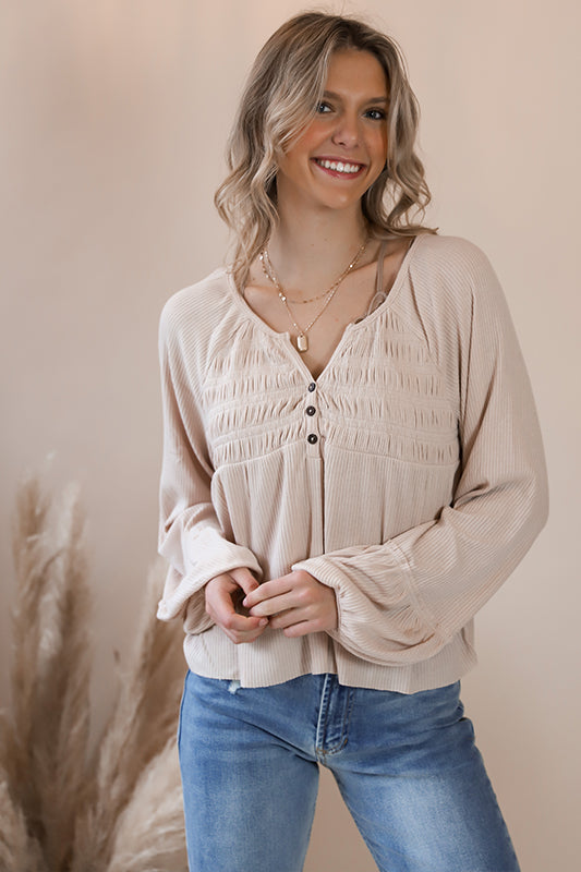 Monica Beige Blouse