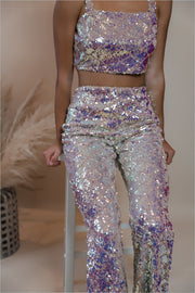 Disco Nights Sequin Crop Top