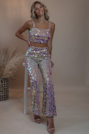 Disco Nights Sequin Crop Top