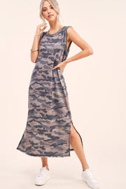 Camo Slub Dress