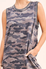 Camo Slub Dress