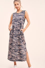 Camo Slub Dress