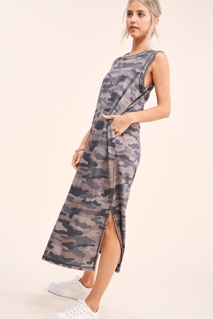 Camo Slub Dress